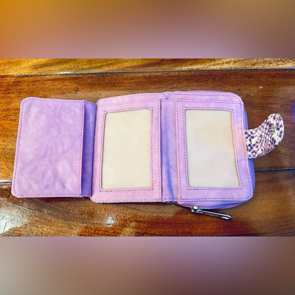 Kipling New Money Wallet Purple Python - image 4